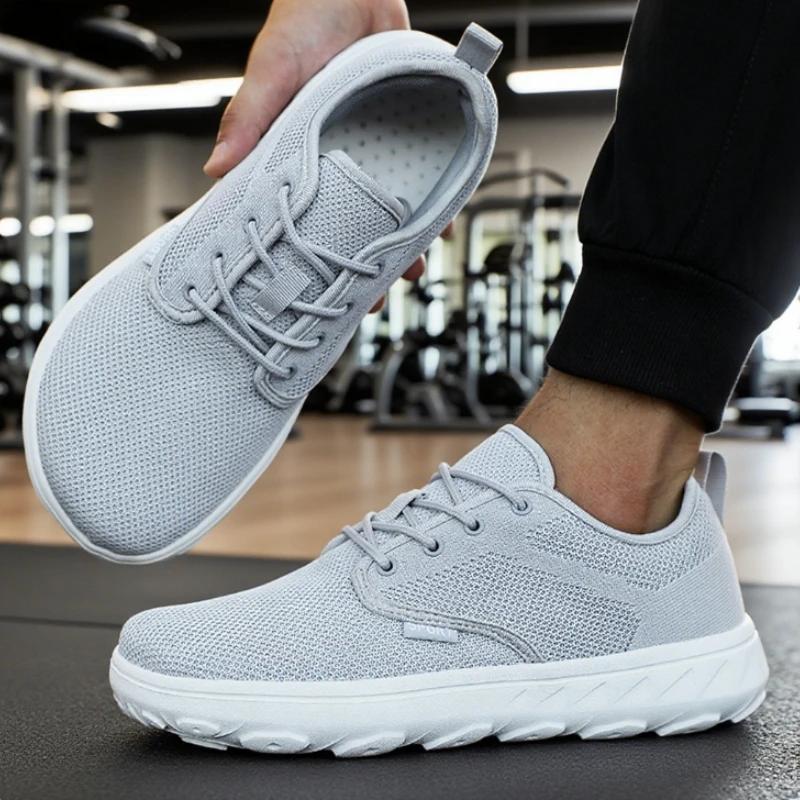 Men's Wide Toe Shoes Breathable Mesh Cushioning Lightweight Comfortable Sneakers Marathon Running Shoe Minimalist Big Foot Shoes