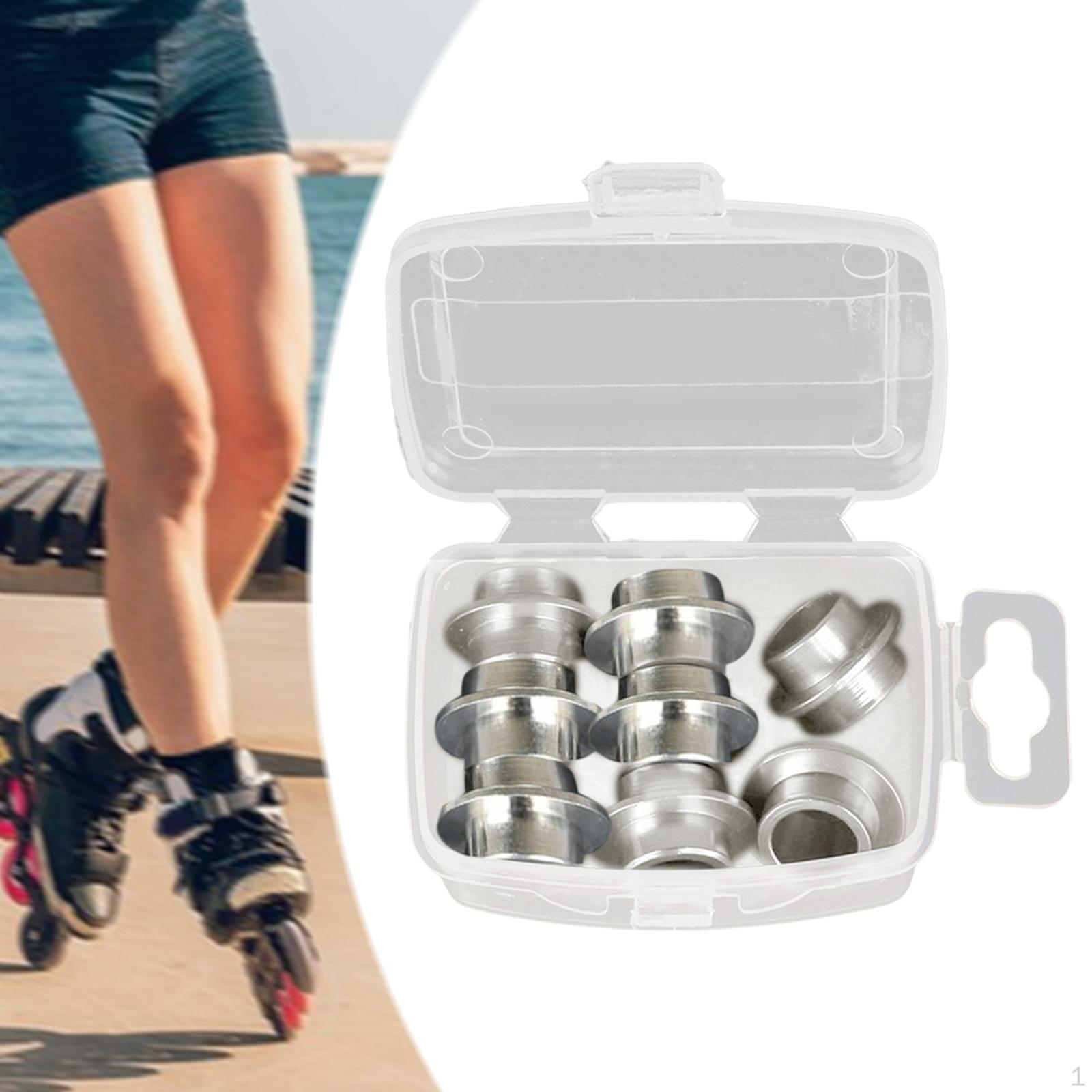 

8 Проставки подшипников для роликовых коньков для мужчин, втулки для катания на коньках Silver