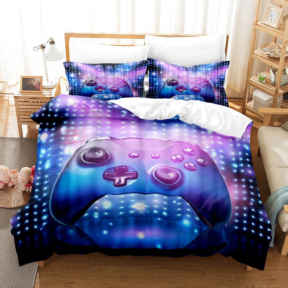 3D Digital Printing Three-Piece Quilt Cover Gamepad Three-Piece Set