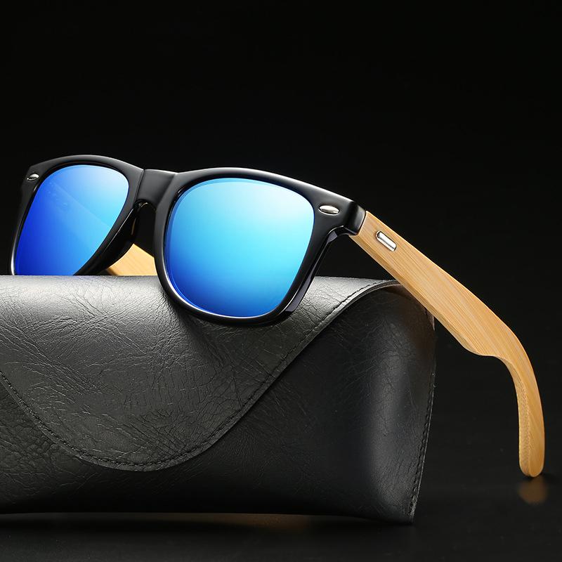 Fashion Bamboo Wood Vintage Square Sunglasses Men Women Luxury Brand Designer Sun Glasses Wooden Driving UV400 Eyewear