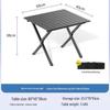 Jundingying 60x60cm Black Carbon Steel Portable Roll-up Table Set