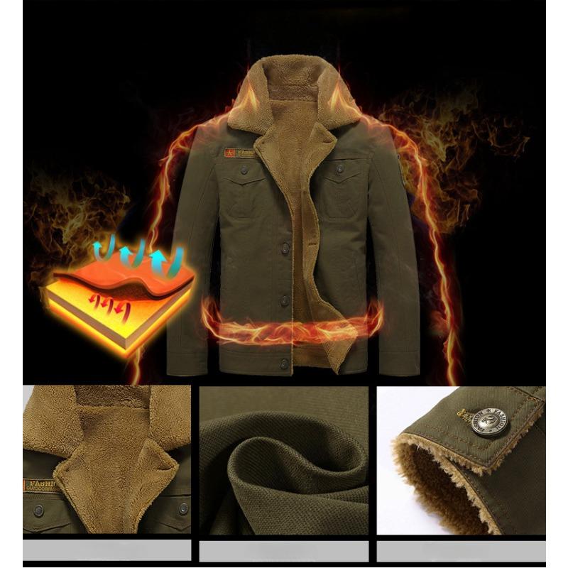 Winter Leisure Cotton Single-breasted Youth Side Seam Insert Bag Thickened Spot Fit Green Solid Color Jacket Windproof