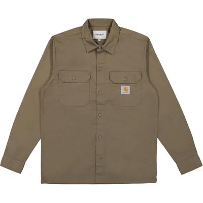 Shirts Men's Brown Lapel Moderate Straight Fit I027579-1NI-XX