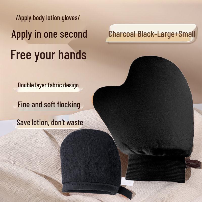 Flocking Massage Gloves: Essential Oil Body Lotion Applicator