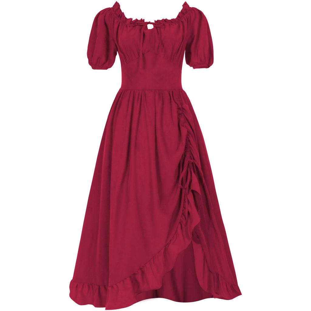 Mittelalterliches Kleid, Retro, unregelmäßiges Kleid, Renaissance, Bühnenkostüm, Kleid, weiblicher Rock