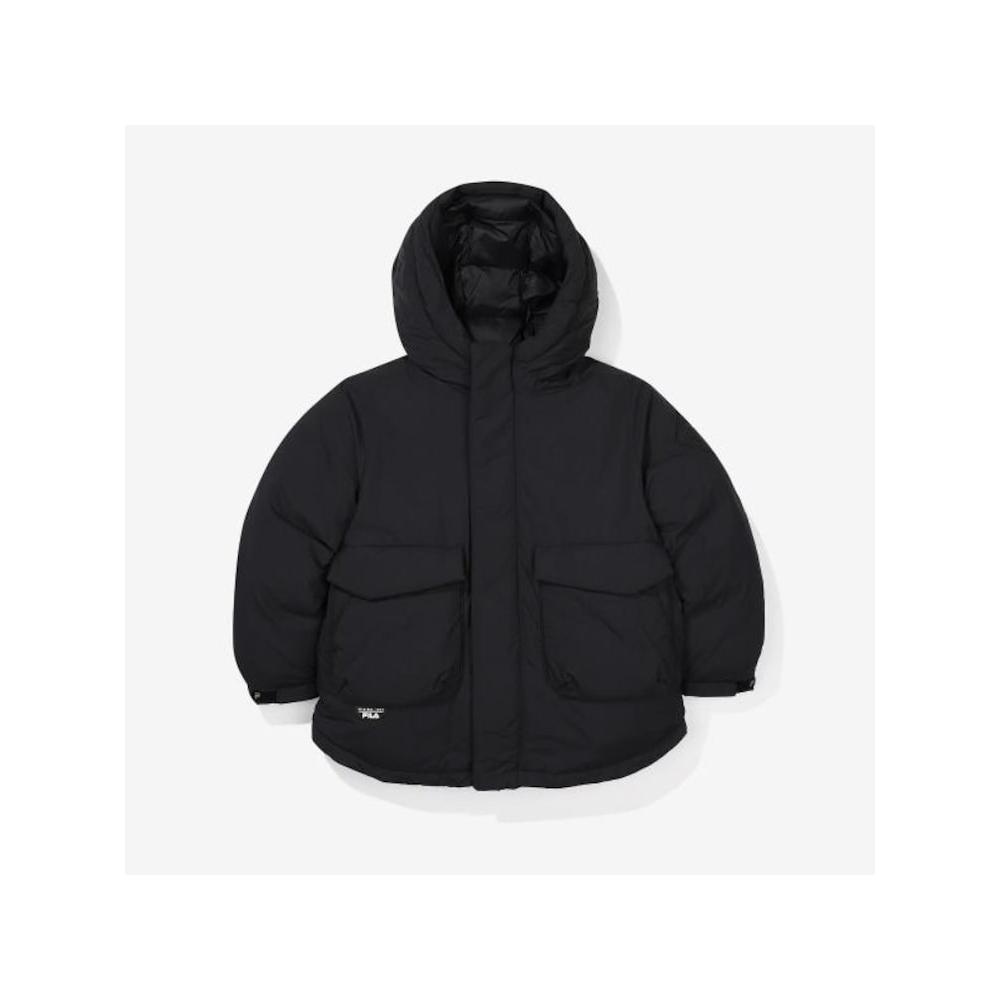 [fila Kids] Cloud Short Hoodie Down  Fk2djf4107x Blk  q0zFk2djf4107xBlk