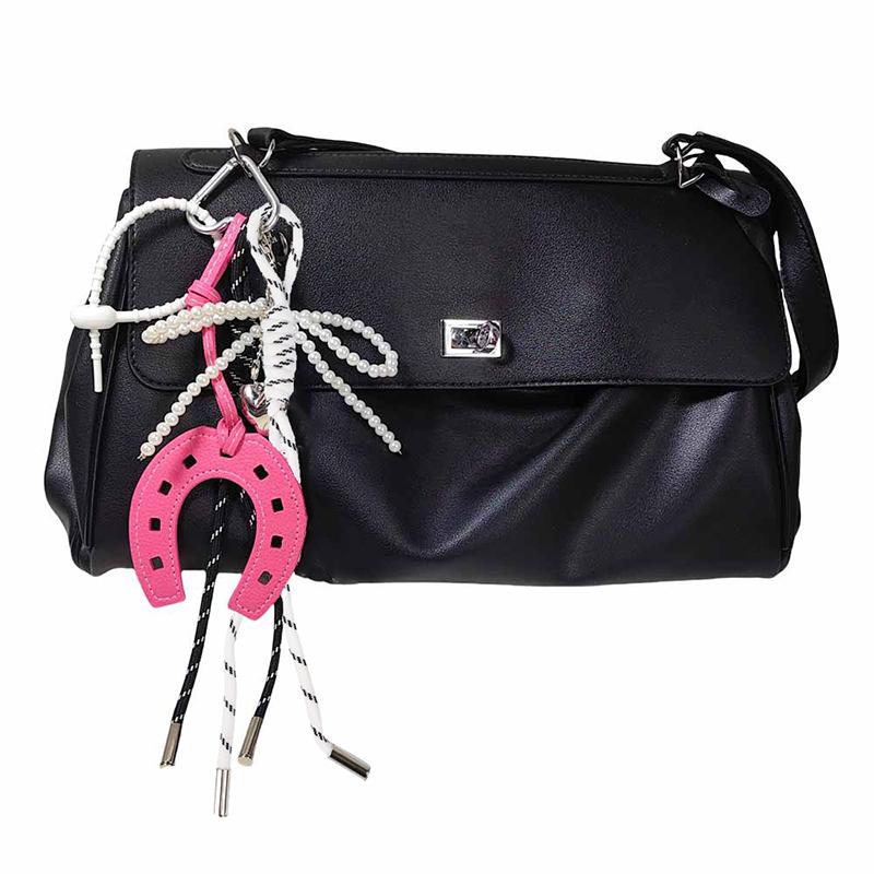 Mini PU Leather Pink Cute Backpack Hanging Handbag Pendant Bag Pendant Bags Accessories
