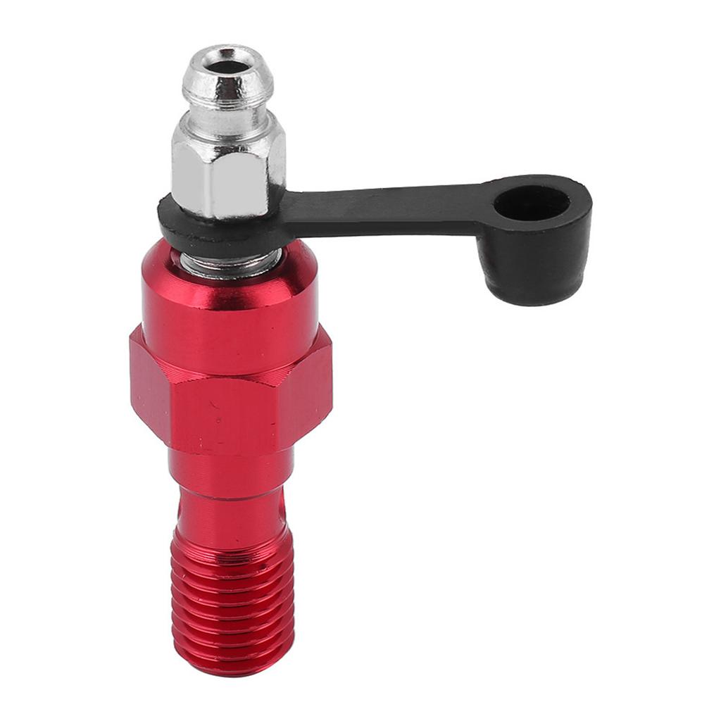 M10x1.0mm Motorcycle Brake Master Caliper Bleed Screw Nipple Banjo Bolt   Dust Cap Red