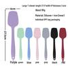 Silicone Cooking Utensil Set: Oil Brush, Scraper, Basting Brush, Ladle, Spatula, Tongs, Cream Spatula (Mini Set, One-Piece Design)