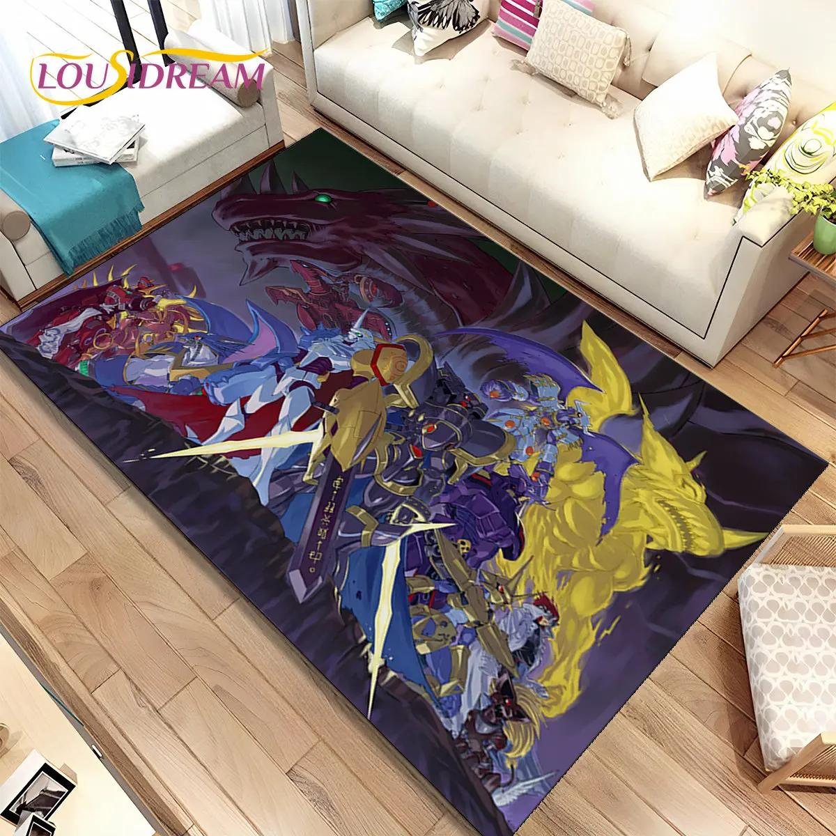 

Коврик для зоны приключений Digimon, большой ковер для гостиной, спальни, дивана, коврик для украшения, нескользящий напольный коврик, 3D чехол 40x60cm(15x23in)