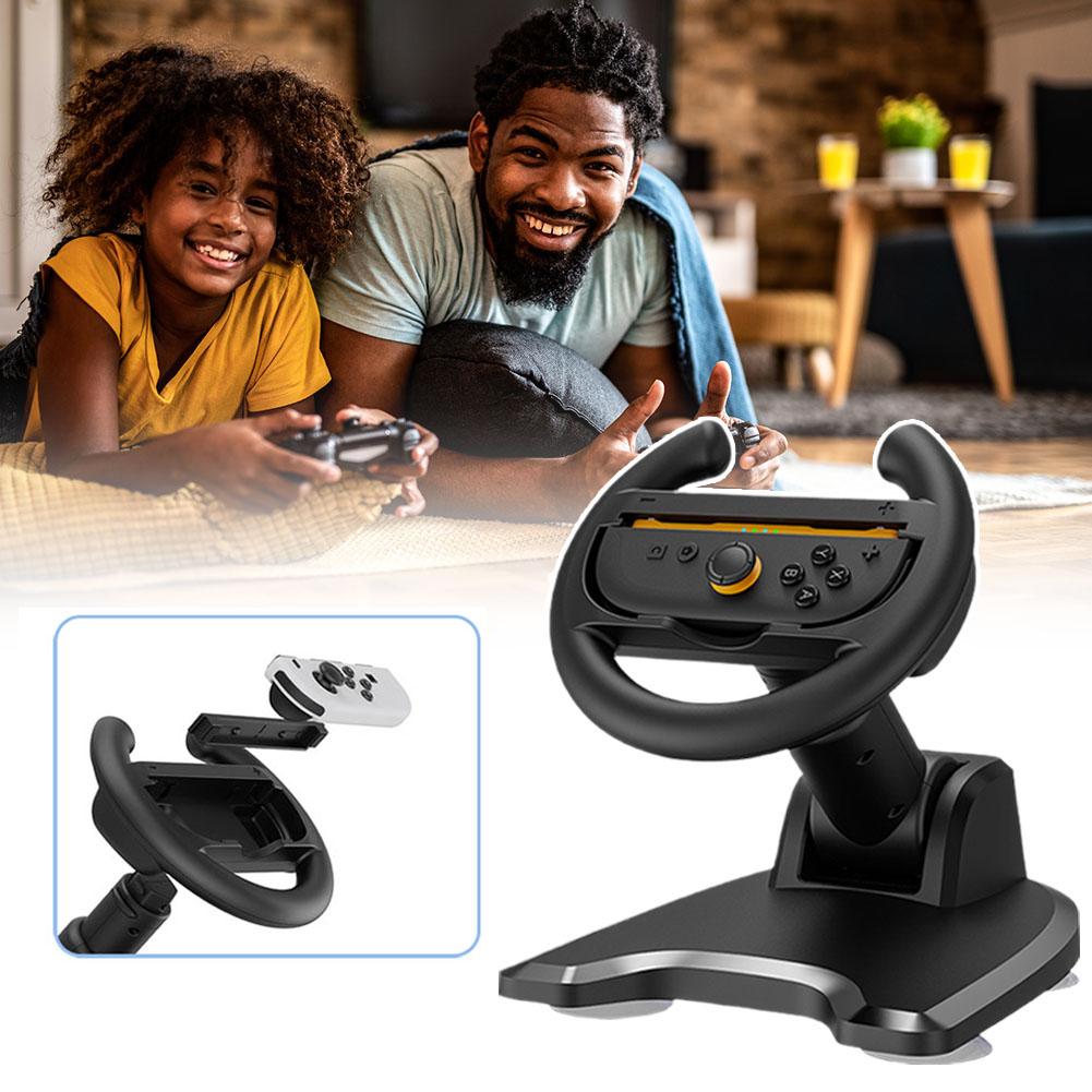 Universal Racing Wheel Stand for Switch & Switch2 Joycon Game Wheel Controller with Secure Suction Cup Base for NS2 Accessories