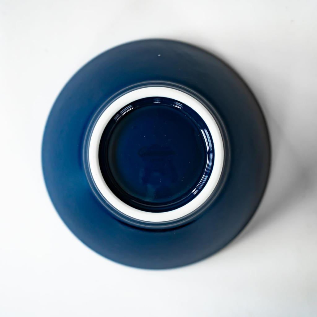 Nishikai Toki Hasami Ware Common Rice 12cm Microwave and Dishwasher Item Number 13532 Bowl/Rice Bowl, Navy, Approx. Diameter, Safe,