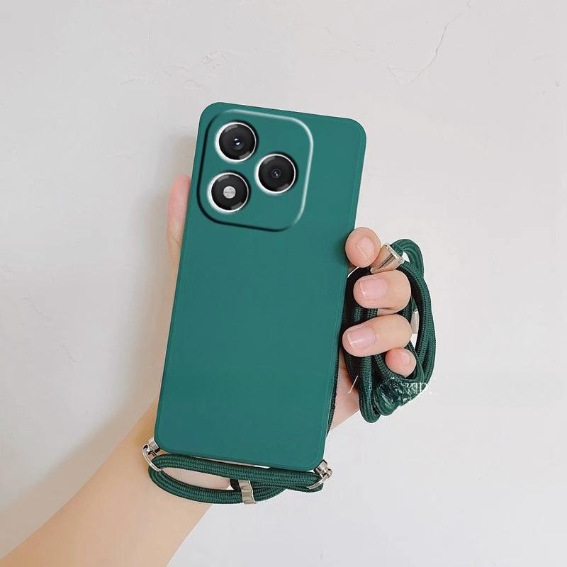 

Для Honor 400 Pro 400 Lite мягкий ремешок через плечо ожерелье ремешок шнур цепочка TPU чехол для Honor400Pro TPU силиконовый чехол для телефона Honor 400 pro зелёный