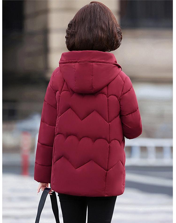 Women’s Short Hooded Windproof Thicken Warm Winter Jacket Gift for Mom