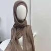 High-Texture Tie-Dye Rayon Headscarf Set: Soft, Wrinkled, Vintage-Style Muslim Shawl