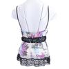 Chanel 07C P29955V19739 Silk Graffiti CC Logos Lace Trim Camisole Tops 38 black/white/multicolorUsed