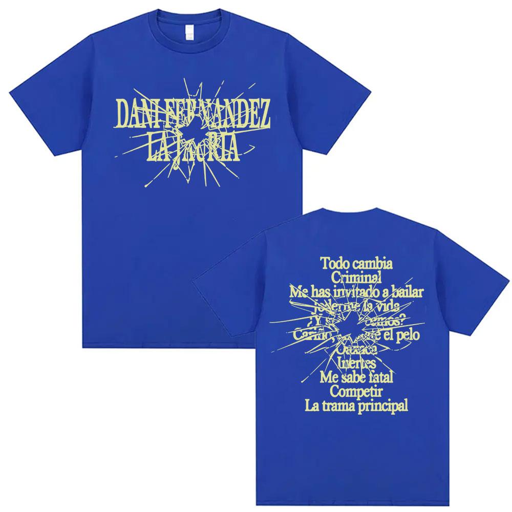 Singer Dani Fernandez Album Letters Print T Shirt Mens Clothing Summer Hip Hop Punk T Shirts Cotton ONeck Oversized Tshirts