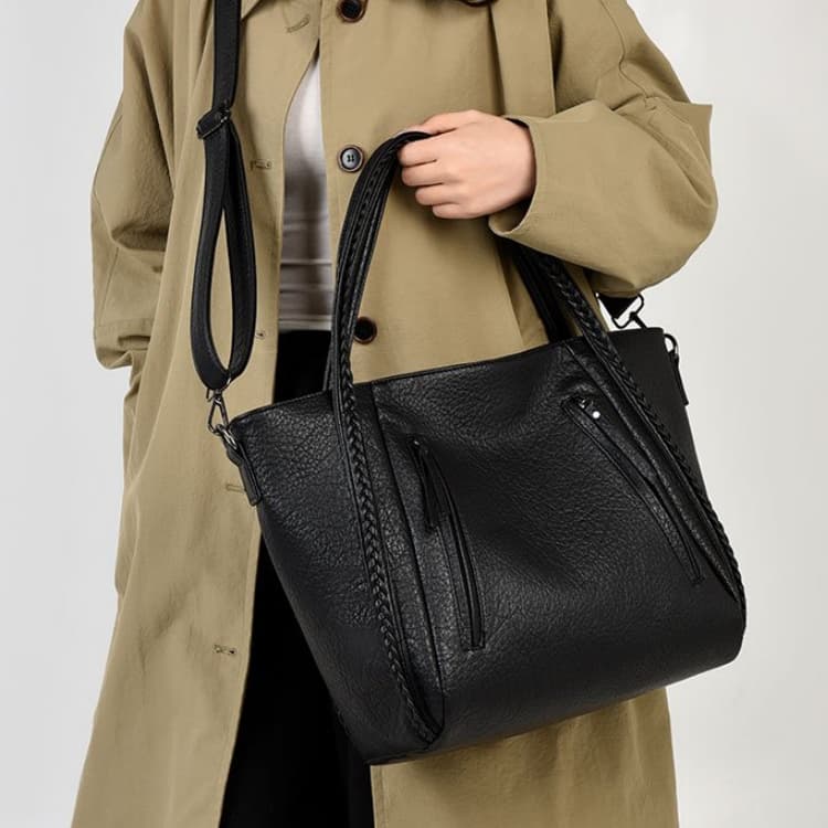 Oil wax pitot bag women's hand shoulder bag