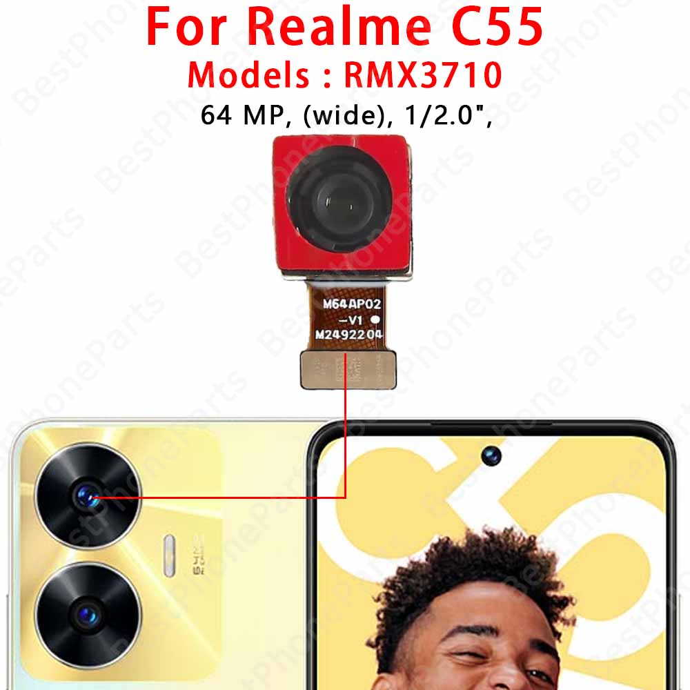 Fotocamera Posteriore Anteriore Per Realme C55 C67 4G GT Master GT Neo Modulo Fotocamera Principale Cavo Flessibile Sostituzione Ricambi
