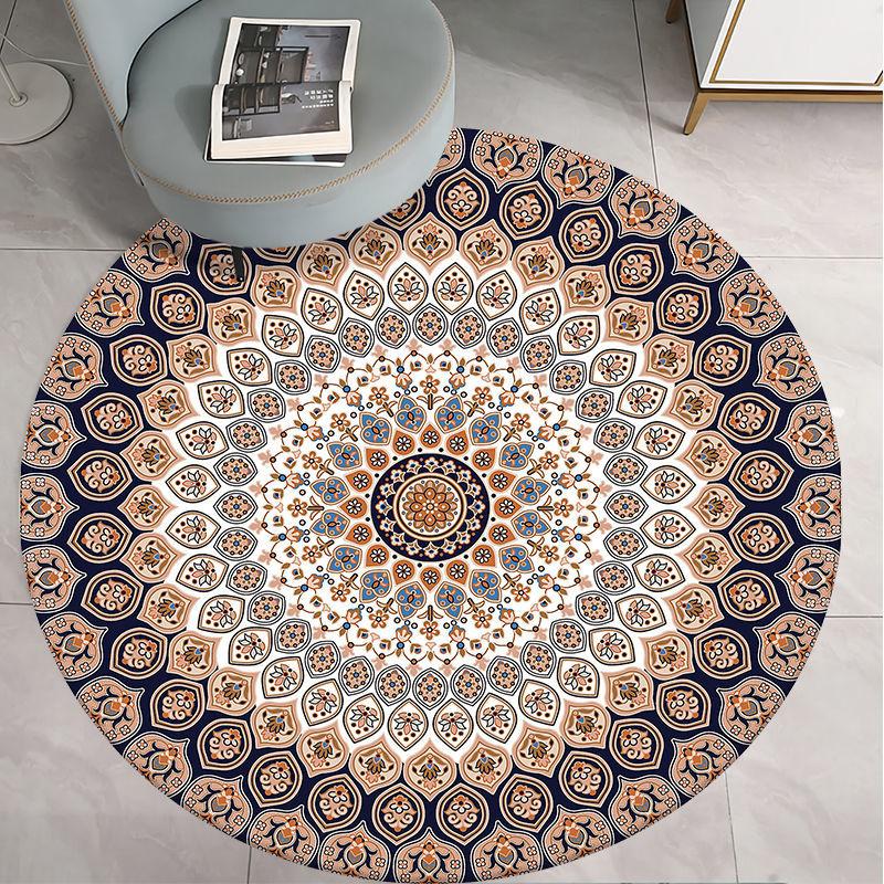 Round Carpet for Living Room Bed Room Floor Carpets Home Decor 3D Printed Rugs Anti-slip Mat