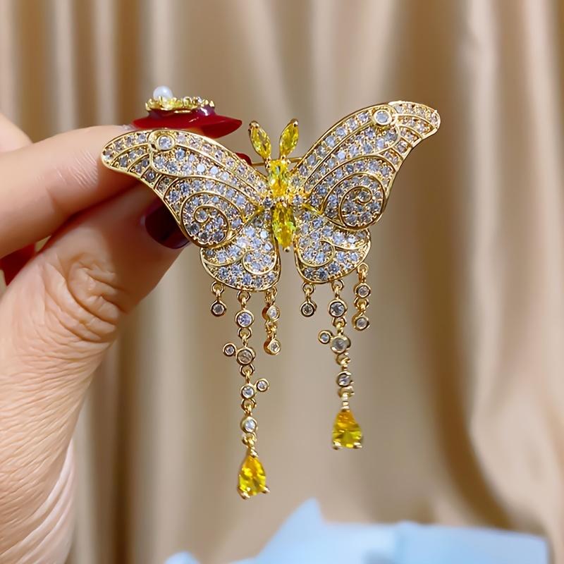 Elegant Butterfly Brooch - Exquisite Accessory for Women, Elevate Banquet and Dress Suit Outfits with Classic Elegance, Novelty Jewelry Piece
