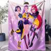 1Pc Flannel Blanket K-Pop De Mon Hunters Hun-Trix Blanket Quality Soft Warm Throw Blanket Winter Kids Couch Bed Fluffy Bedspread