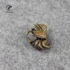 Antique Bronze Small Crab Statue Tea Pet Ornament Pure Brass Solid Animal Miniature Figurine Vintage Home Decoration Accessories