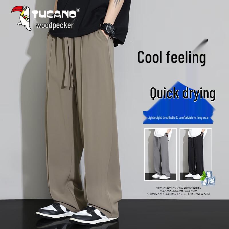 

TUCANO Men s Ice Silk Straight-Leg Casual Pants 4XL