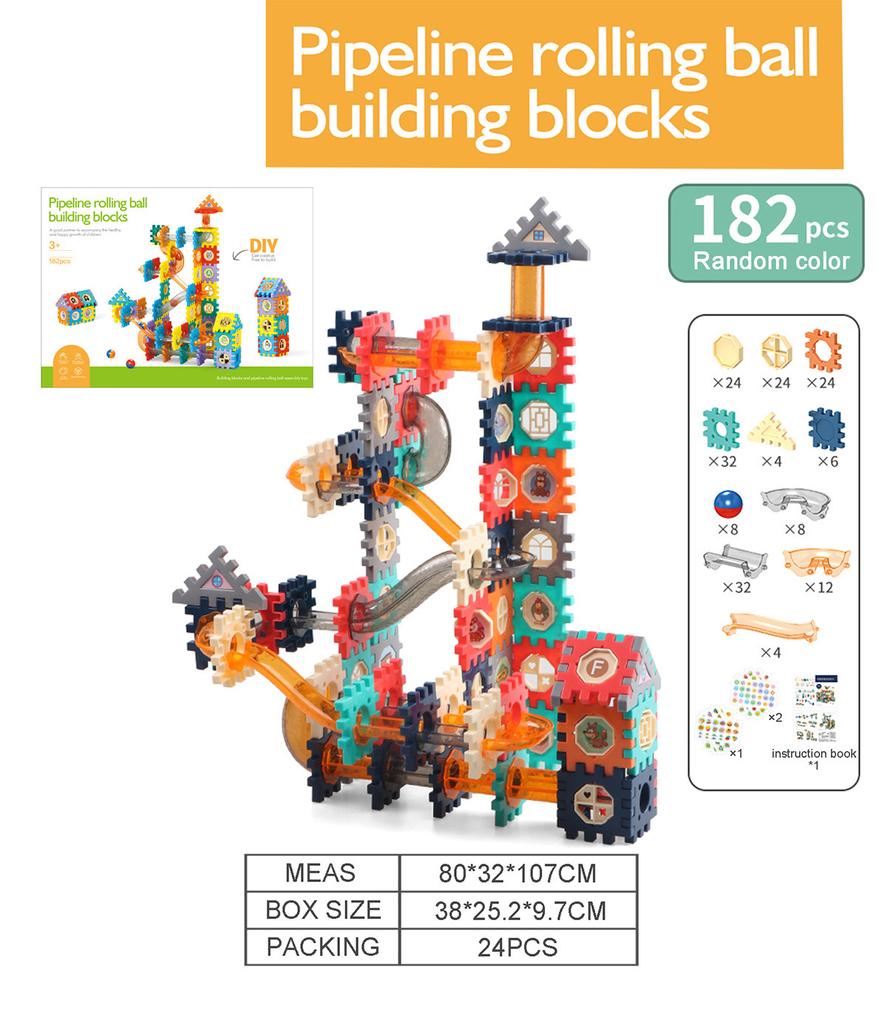 Slide Ball Building Block Children Assemble And Build Slide Marble Educational Toy Gifts