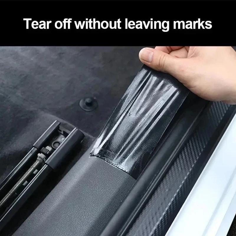 Scratch Waterproof Matte Black Nano Sticker for Car Body 3D Carbon Fiber Sticker Paste Car Threshold Protective Film Anti