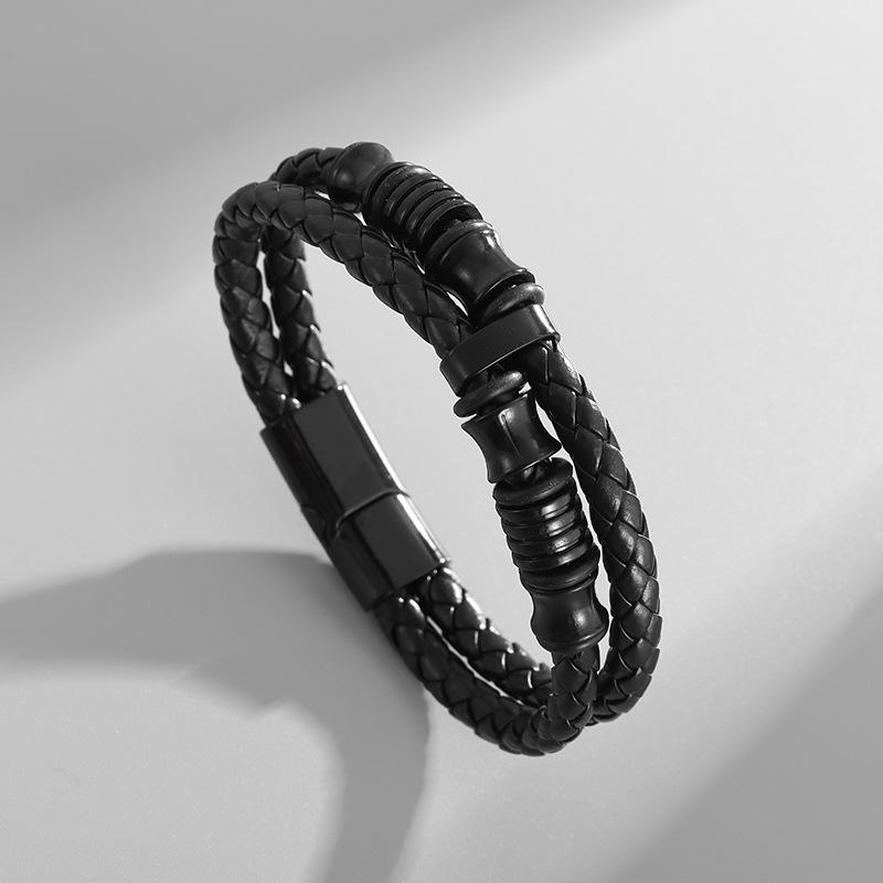 

Корейская версия Новый модный ретро мужской браслет с бусинами на удачу