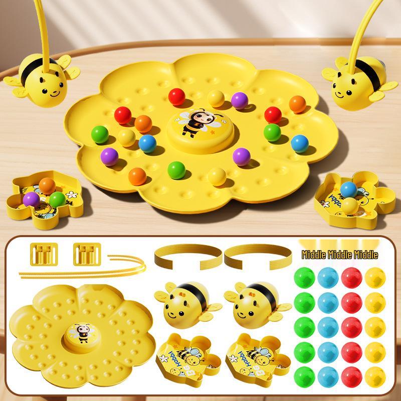 Little Bee Magnetic Bead-Catching Fishing Game - Educational Toy for Parent-Child Interaction  Ages 3-8