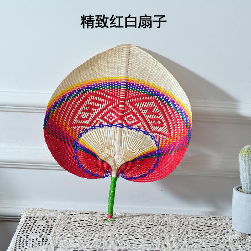 1 Stück Bambus Löwenzahn Handkurbelventilator Handwerksventilator Exquisiter Reiner Stroh Kreativer Haushalt Sommer Tragbarer Handkurbelventilator