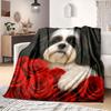 1 шт. Фланелева ковдра з мультяшним принтом, Висока якість, Зручна для всіх сезонів, Декор для дому, Тепло та затишок, Ідеальний подарунок на Різдво, День народження