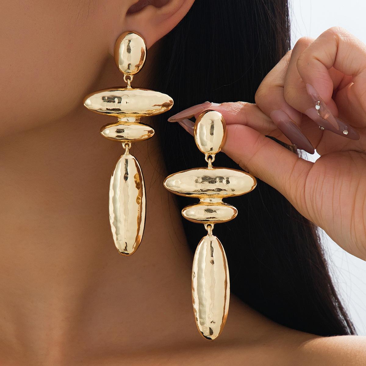 Темпераментные Простые Длинные Геометрические Серьги из Сплава в Форме Капли Воды Персонализированные Креативные Модные Простые Универсальные Серьги