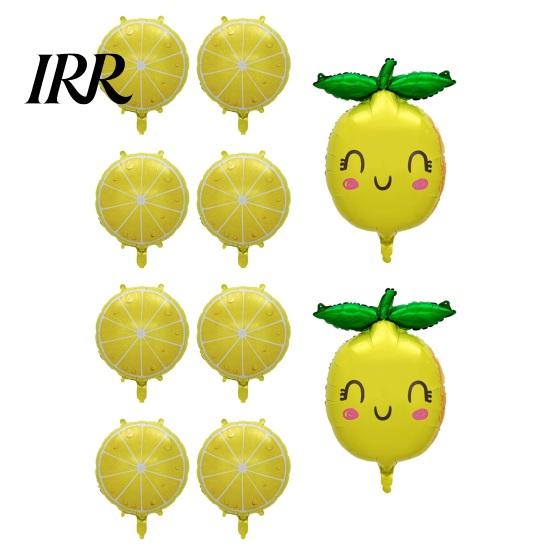 Brautjungfern-Zitronen-Deko 10 Stück Ballons, Sommer Gelbe Obst-Folienballons für Scheibenballon-Themen-Geburtstagsparty-Zubehör, Urlaub