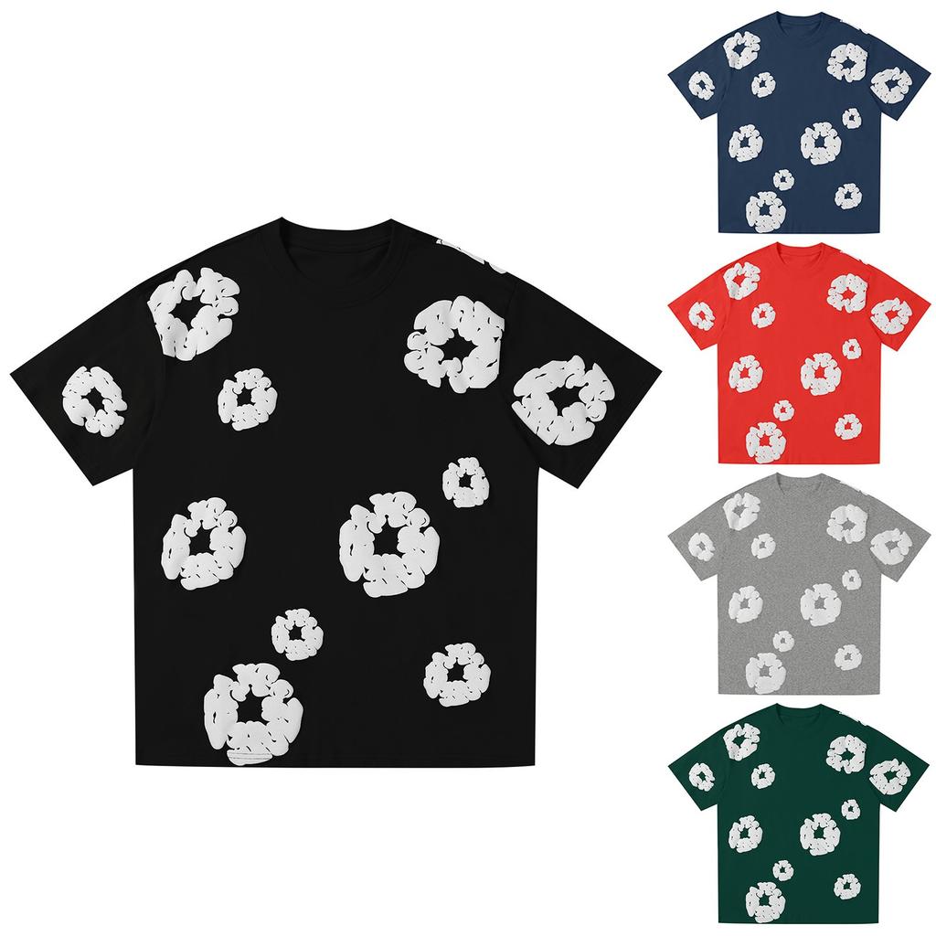 Women's And Men's Casual Fashion T-Shirt Round Neck Short Sleeve Top Printed Top