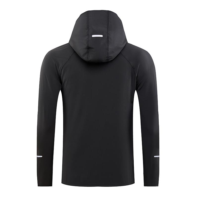 Neue Farbverlauf Kapuzen-Sonnenschutzjacke Herren Langarm Schnelltrocknend Haut Winddicht Frühling Sommer Outdoor Radfahren Angeln Hoodie