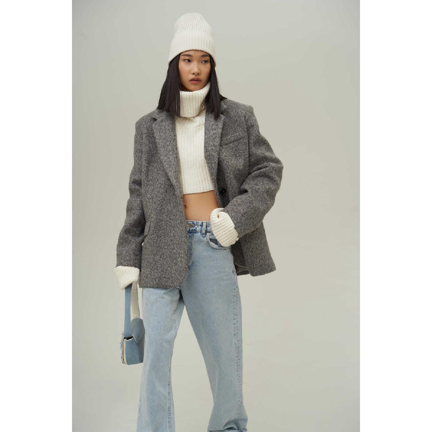 

Пиджак Mai Collection Enzo антрацитового цвета M/L мышьяковый