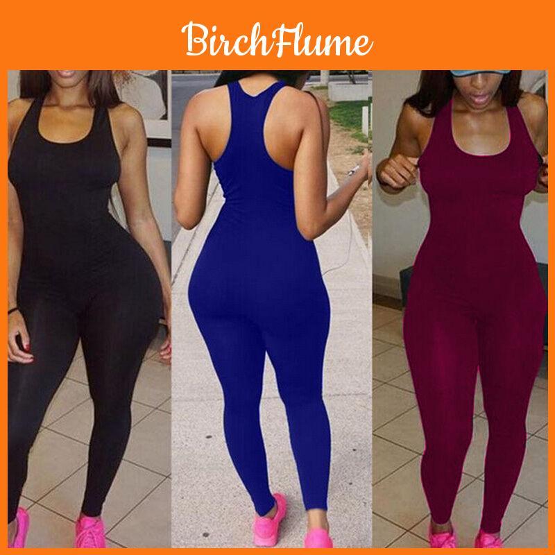 Combinaison Romper Sexy Décontractée Sans Manches Bodycon pour Femmes avec Pantalon Long Élégant