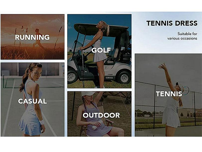 Women's Casual Yoga & Sports Skirt - Spring/Summer Beautiful Back Two-Piece for Golf & Tennis