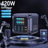 Ubigbuy 420W GaN Ladegerät PPS PD3.1 140W USB Typ C Ladegerät Digitalanzeige Schnellladestation für MacBook 17 Samsung