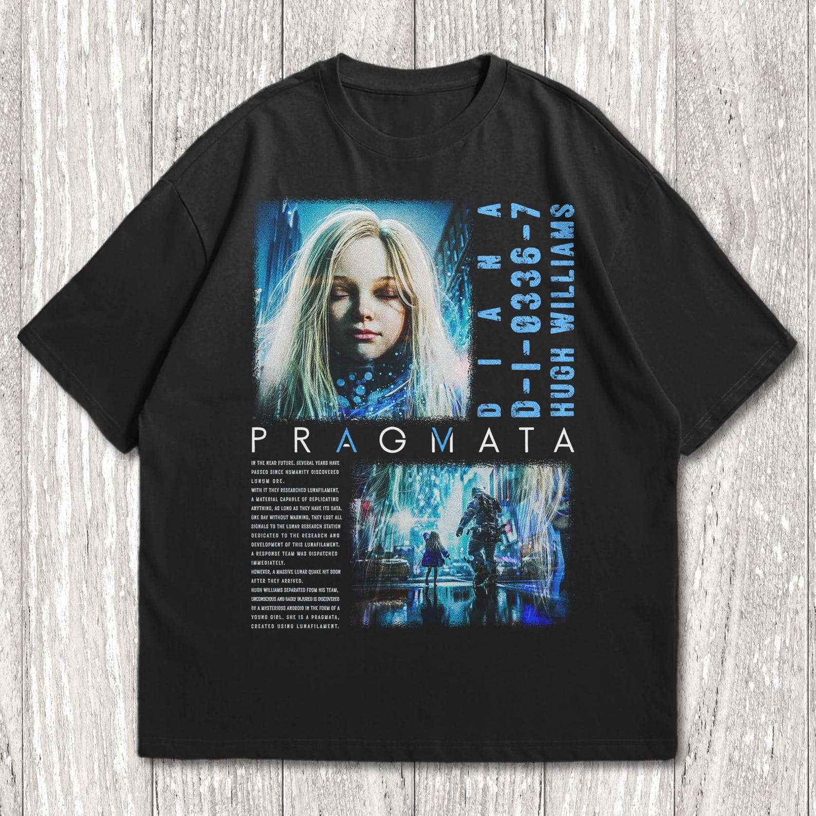 Pragmata Shirt, Sci Fi Graphic Tee, Astronaut Girl Shirt, Futuristic Space Shirt, Cyberpunk Gaming Shirt, Gamer Gift. L