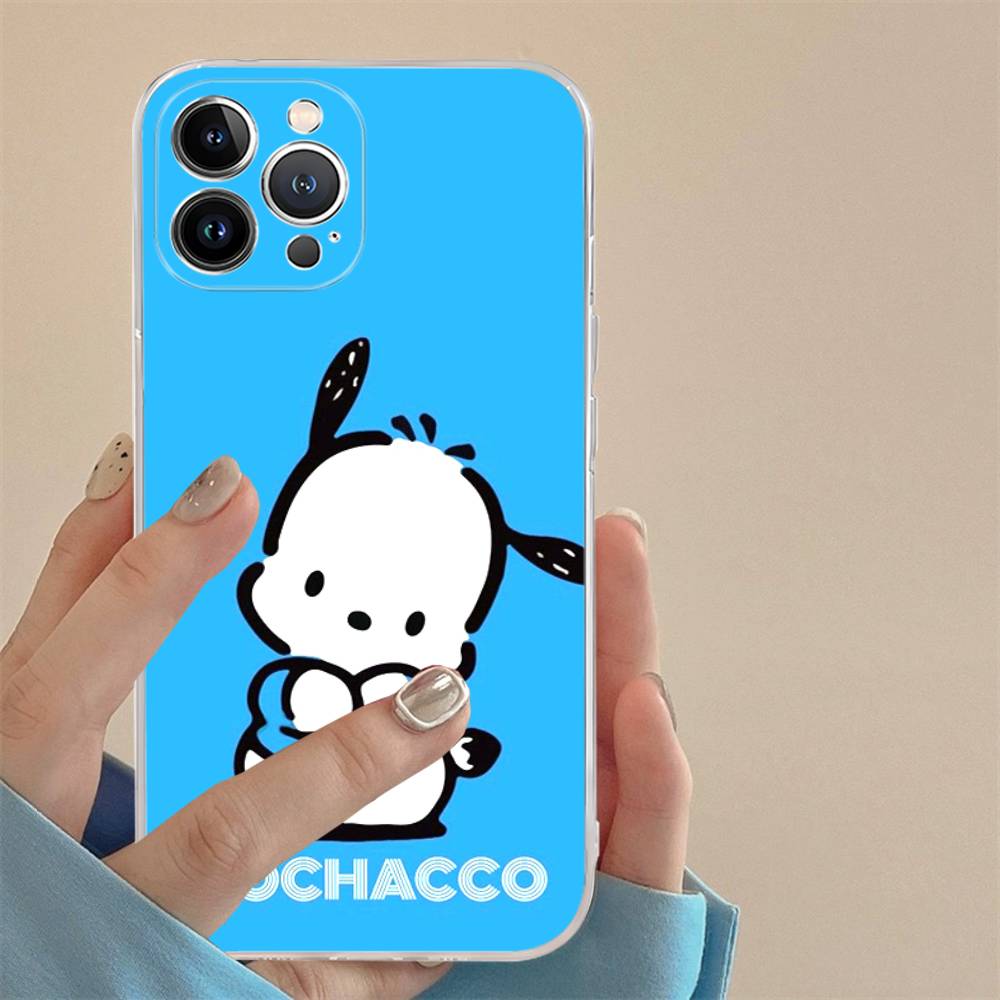 Cute P-Pochacco Transparent Soft Phone Case For iPhone 15 12 14 16 17 13 Plus 11 Pro Max 13 Pro