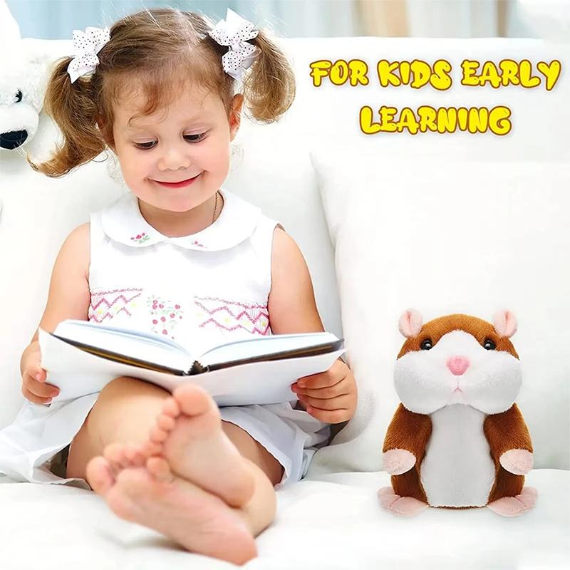 Sevimli Elektrikli Konuşan Hamster Peluş Oyuncak Konuşmayı Taklit Etmeyi Öğrenen Sallanan Peluş Bebek Oyuncakları Etkileşimli Peluş Hamster Oyuncakları Bebek Hediyeleri