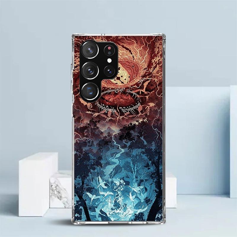 The L-Lord of The R-Rings Soft Cover for Samsung Galaxy S25 Edge S26 S24 S23 Ultra Phone Case S22 S21 Plus S20 FE Print Pattern