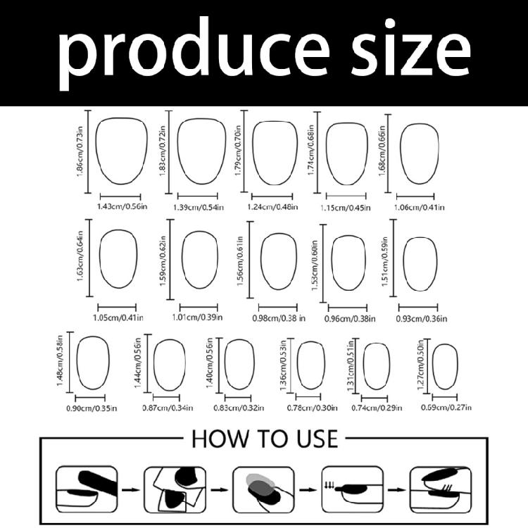32PCS Fashion French Tip Press On Nail Glittering Surfaces French Tips Fingernails Comfort Short Oval Type