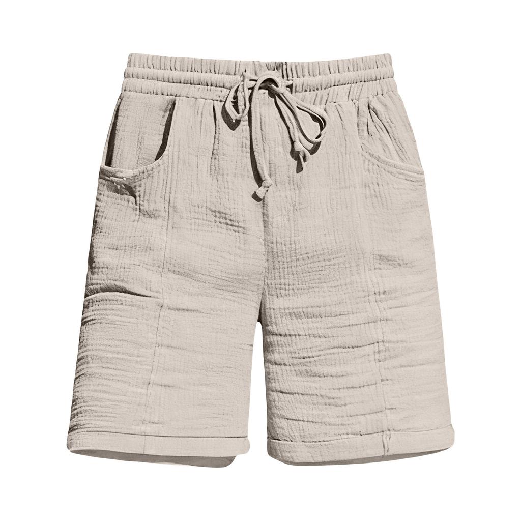Casual en comfortabele Boho Kleur Trekkoord Shorts met Zakken voor de Zomer voor Dames