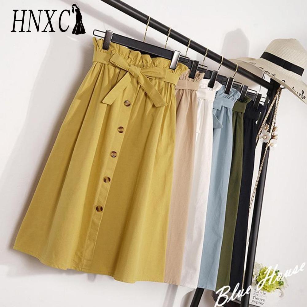 

HNXC Жіноча Мода Повсякденна Літня Весняна Спідниця one size білий