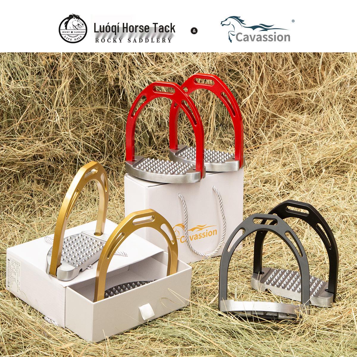 Cavassion Premium Aluminum Alloy Equestrian Stirrups 8211042 красный